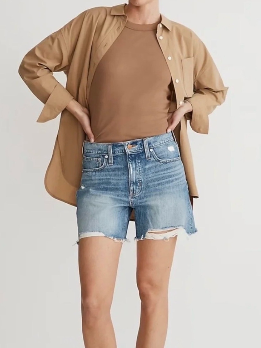Madewell Relaxed Mid-Length Denim Shorts